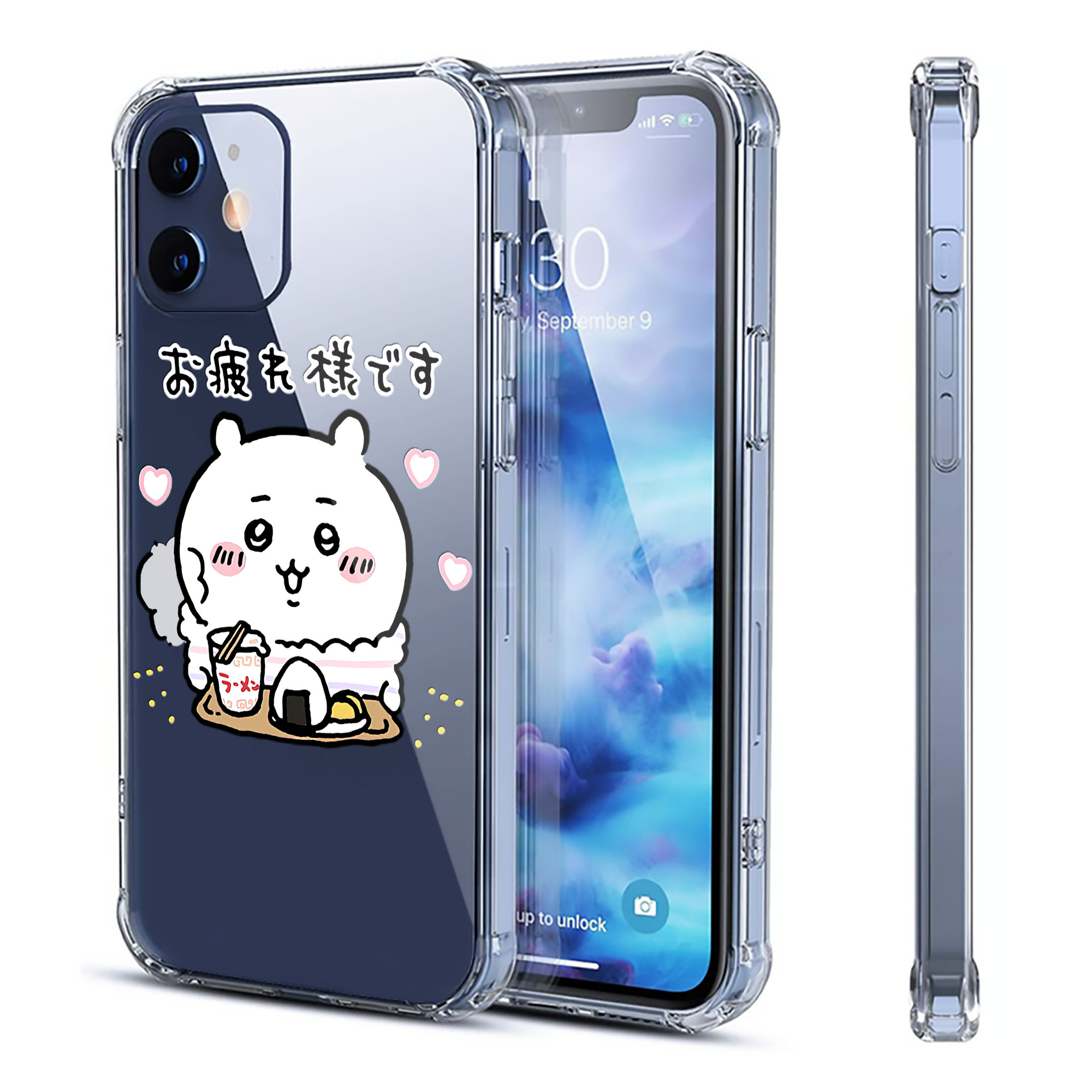 （画像用） ちいかわ ちいかわ Chii-kawa chiikawa 【iPhone 12シリーズ対応】透明スマホケース（クリアソフトケース）